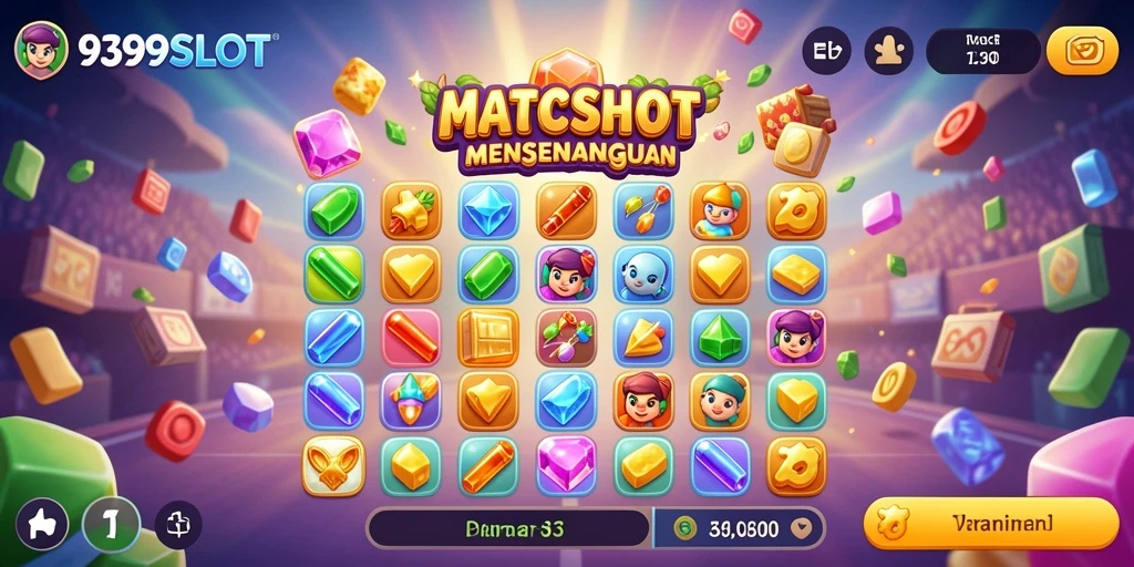Screenshot gameplay seru 9399SLOT dengan fitur Match-3.