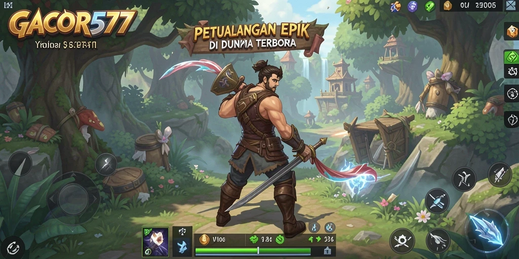 Screenshot GACOR577 menampilkan petualangan seru di dunia terbuka yang luas.
