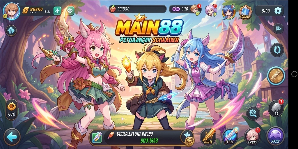 Tampilan menggugah dari gameplay <strong>MAIN88</strong> dengan karakter Anime yang ikonik.