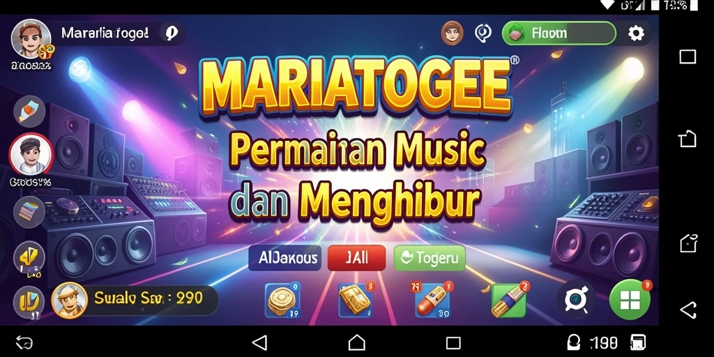 Tampilan menarik gameplay MARIATOGEL saat bermain musik.