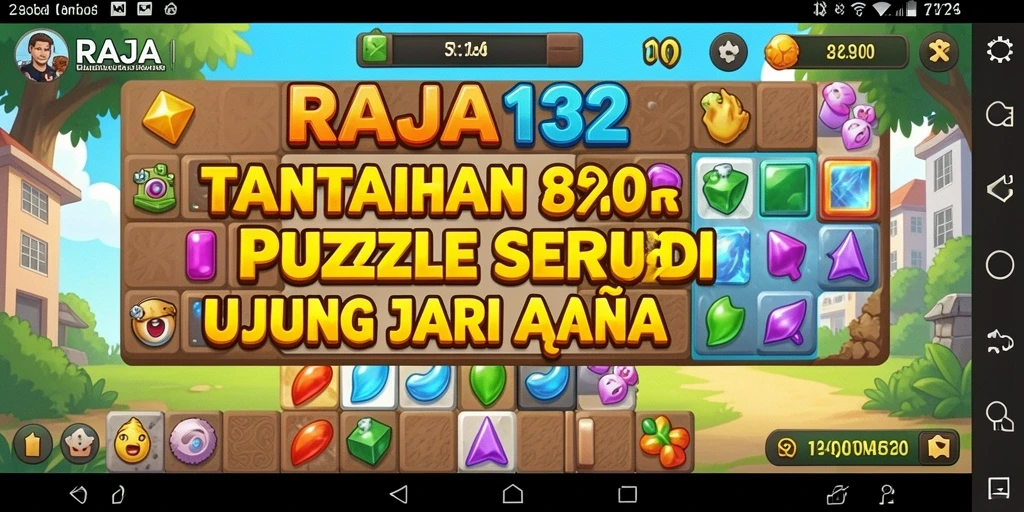 Tampilan gameplay RAJA132 yang penuh warna dan menantang.